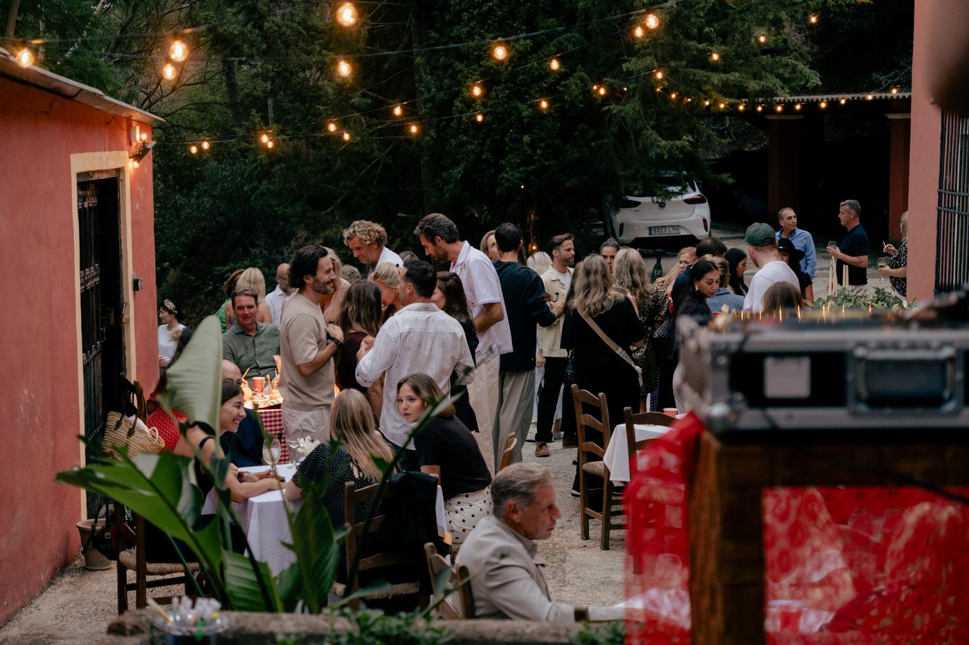 The courtyard under string lights, Edition 1